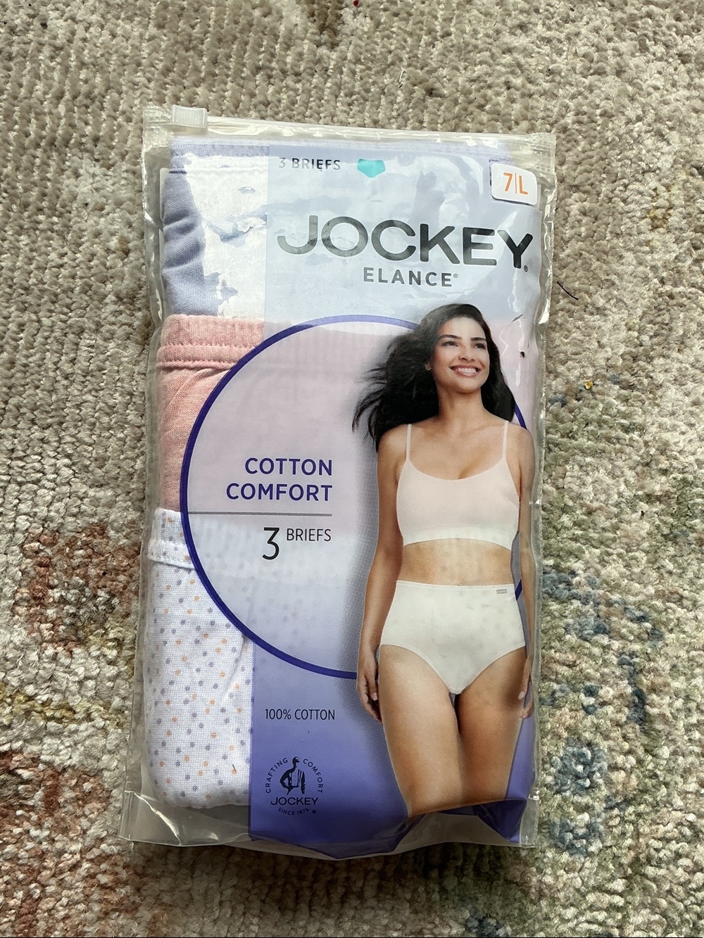 Jockey  Elance cotton comfort briefs 3-pack size 7L